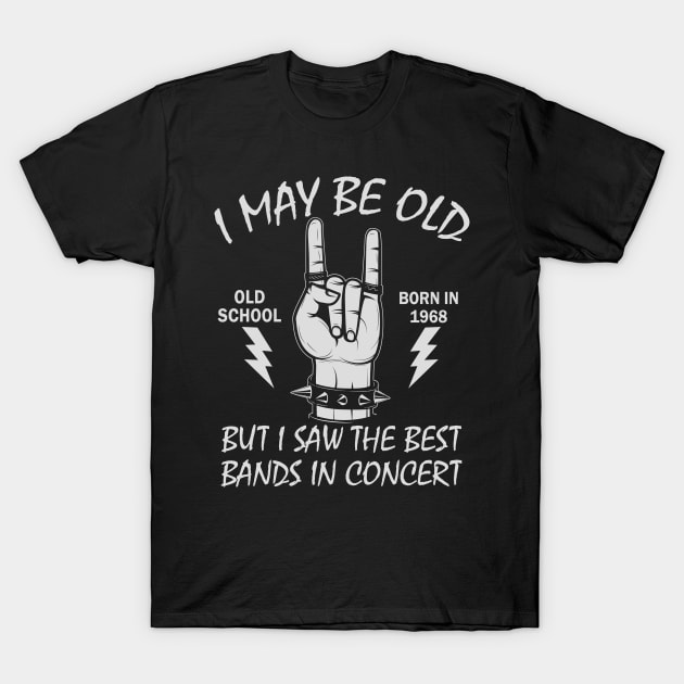 Born In 1968 Birthday for Heavy Metal Fans T-Shirt by Hallowed Be They Merch